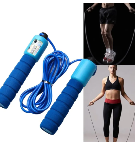 Skipping Rope With Counter Adjustable Length Counter Wear-resistant Foam Cotton Handle JumpRope Exercise Portable Sports Training Equipment